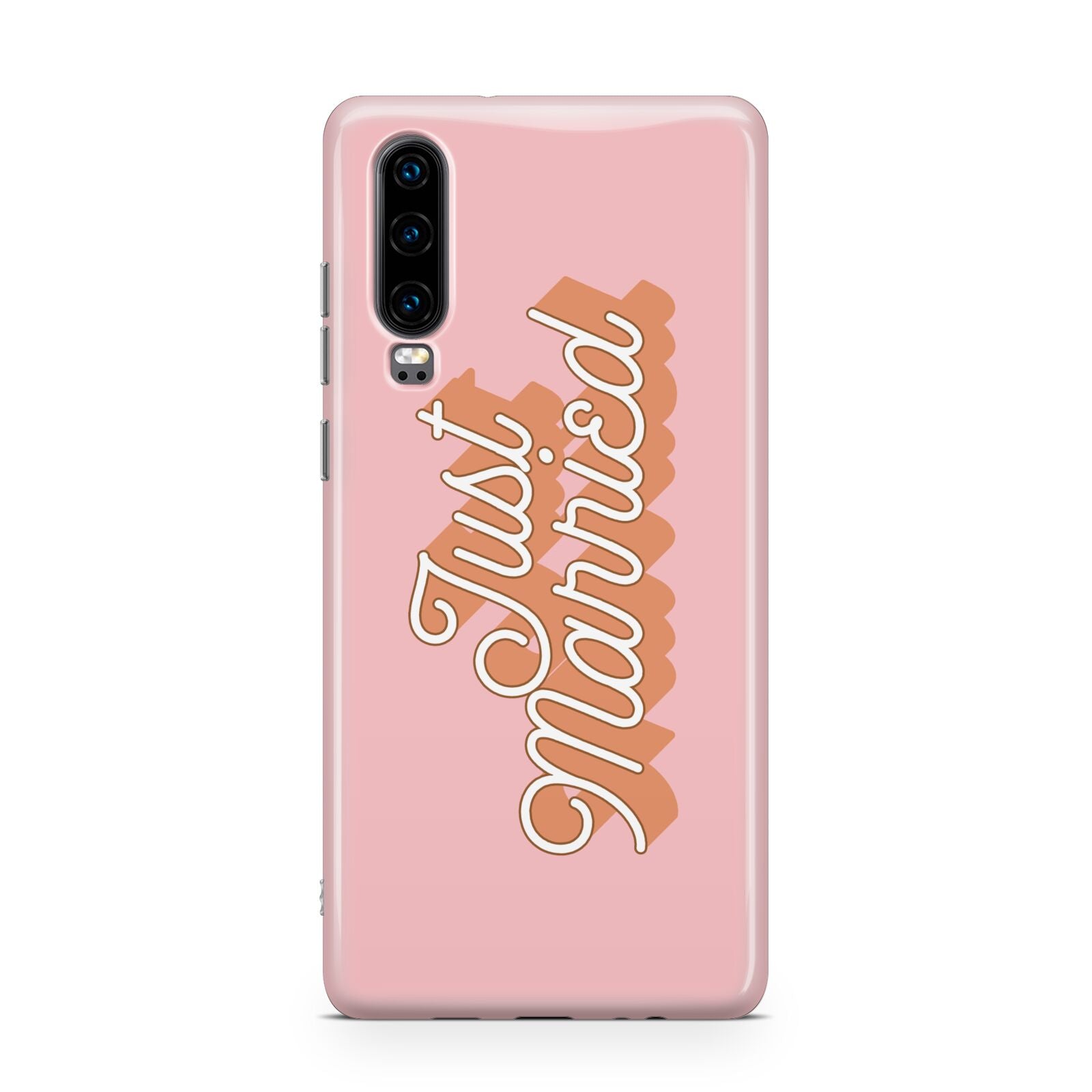 Just Married Pink Huawei P30 Phone Case