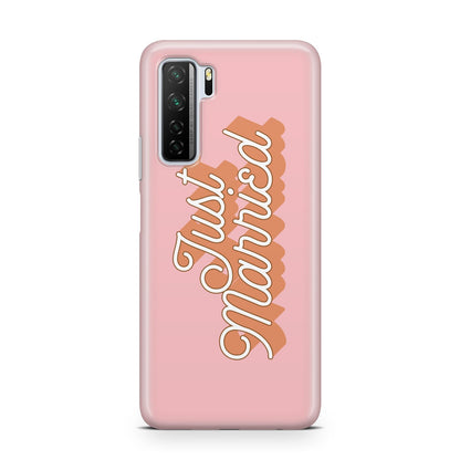 Just Married Pink Huawei P40 Lite 5G Phone Case