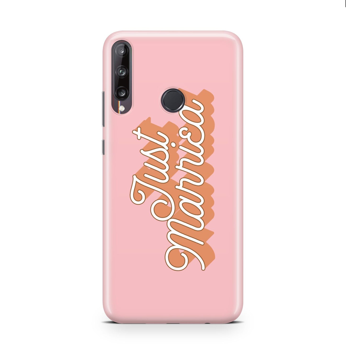 Just Married Pink Huawei P40 Lite E Phone Case