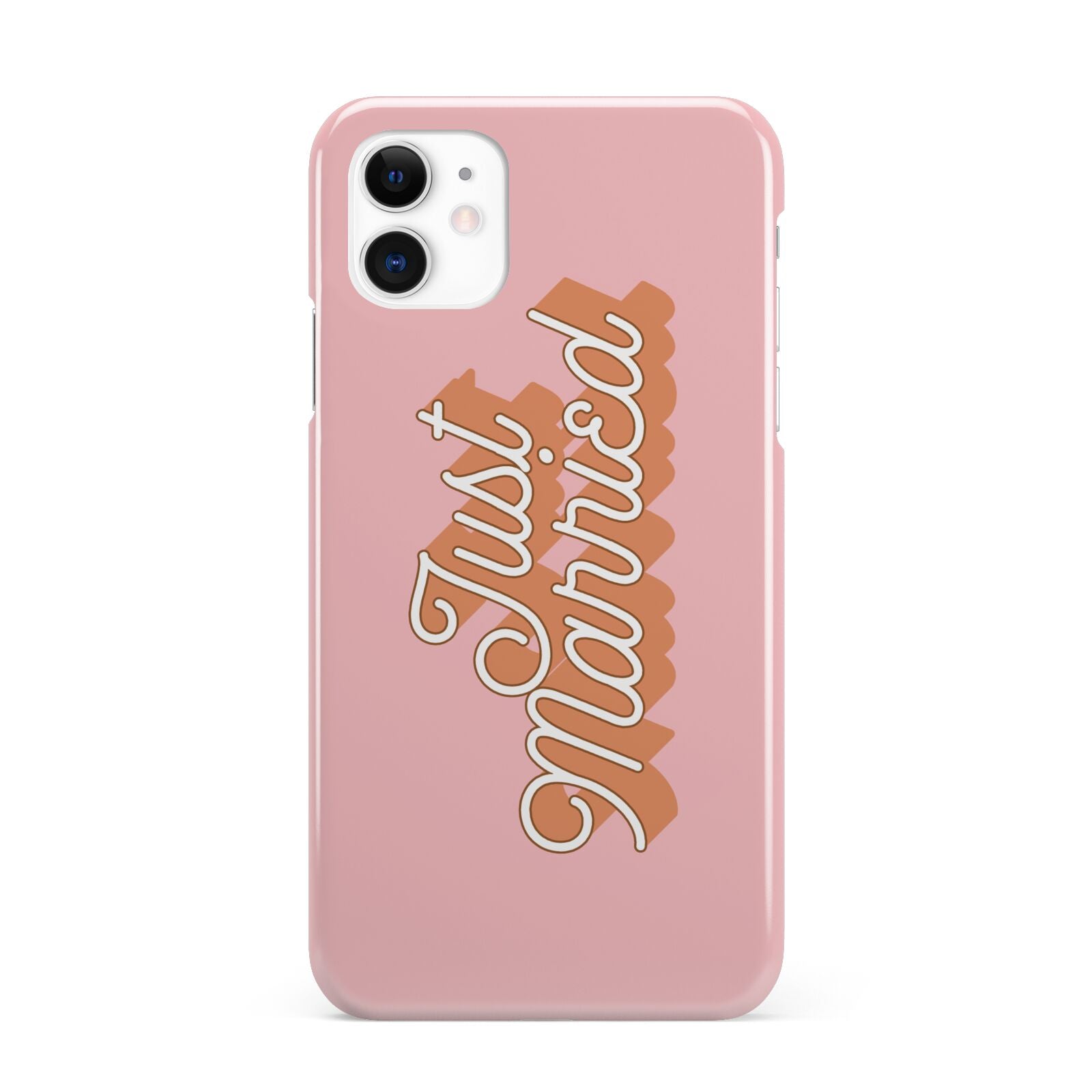 Just Married Pink iPhone 11 3D Snap Case