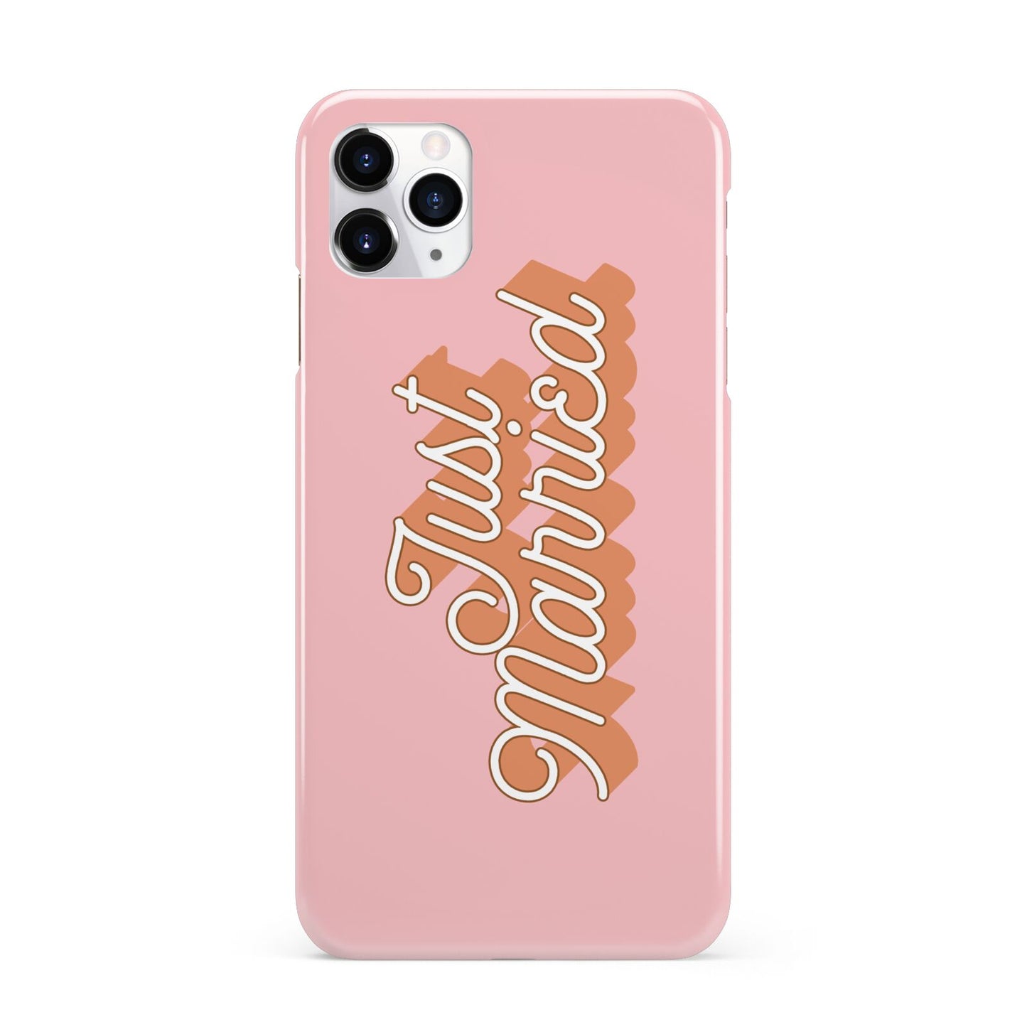 Just Married Pink iPhone 11 Pro Max 3D Snap Case