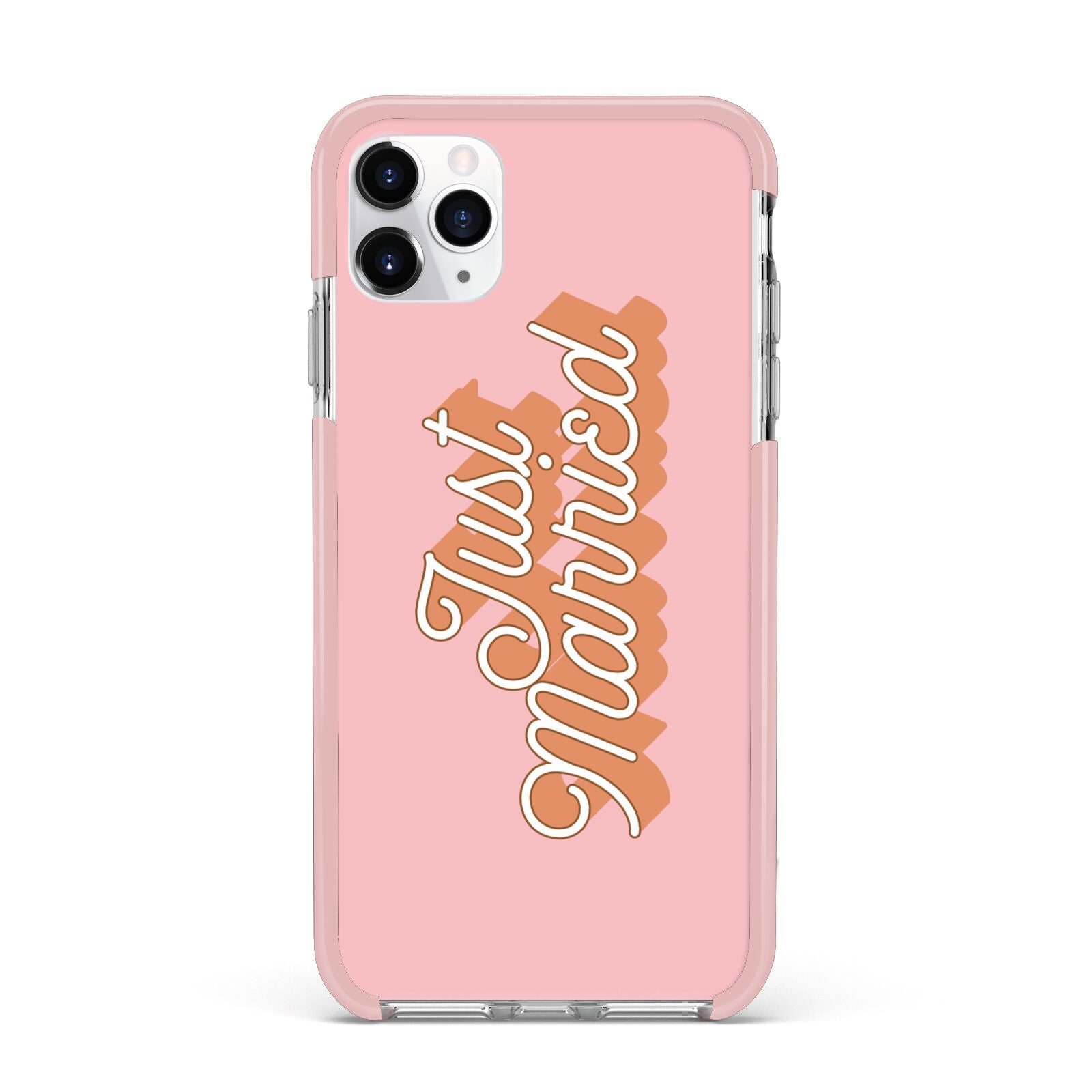 Just Married Pink iPhone 11 Pro Max Impact Pink Edge Case