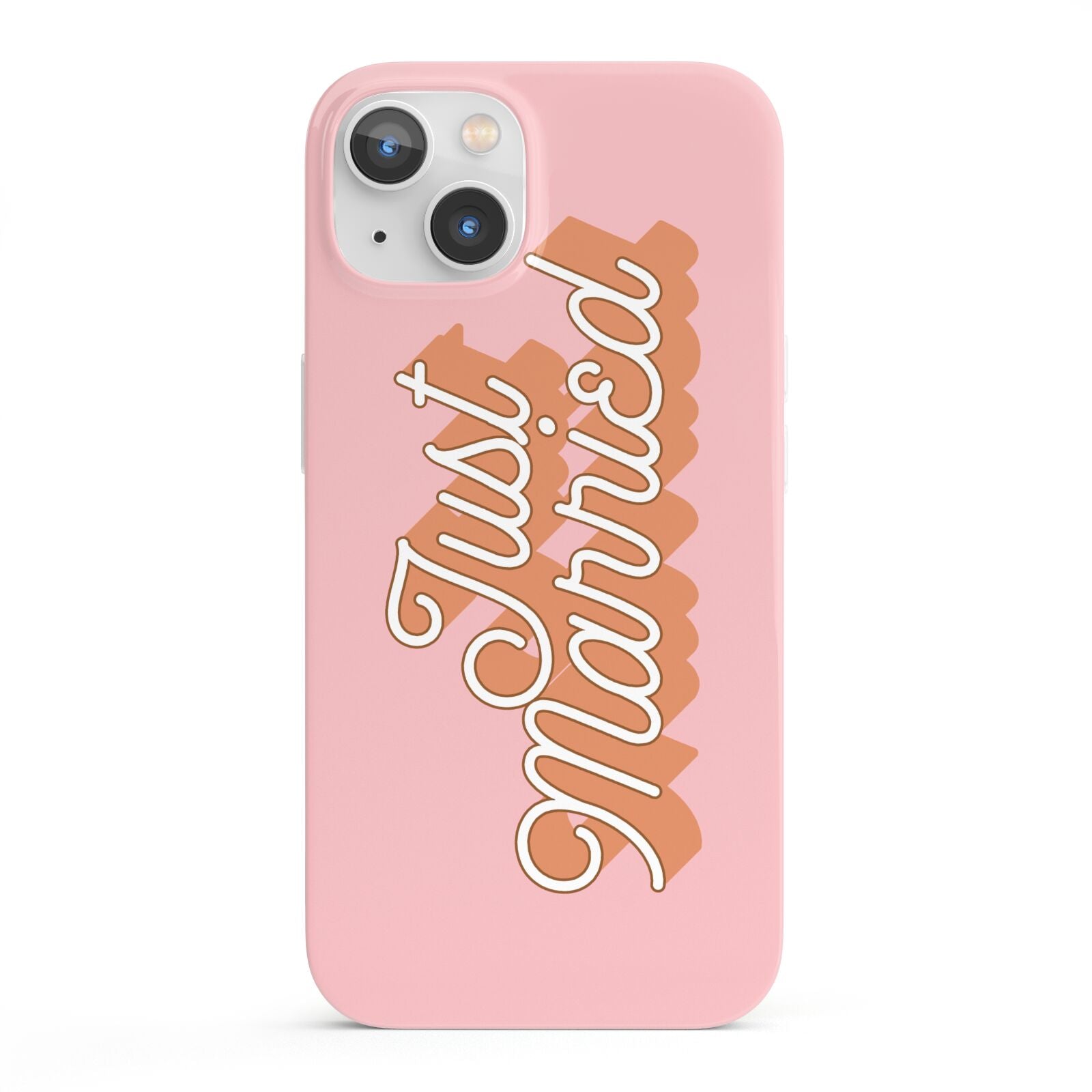 Just Married Pink iPhone 13 Full Wrap 3D Snap Case