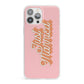 Just Married Pink iPhone 13 Pro Max Clear Bumper Case