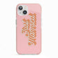 Just Married Pink iPhone 13 TPU Impact Case with Pink Edges