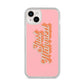Just Married Pink iPhone 14 Plus Clear Tough Case Starlight