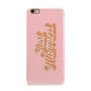 Just Married Pink iPhone 6 Plus 3D Snap Case on Gold Phone