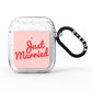 Just Married Red Pink AirPods Glitter Case