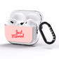 Just Married Red Pink AirPods Pro Clear Case Side Image