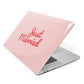 Just Married Red Pink Apple MacBook Case Side View