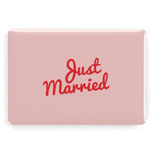 Just Married Red Pink Apple MacBook Case