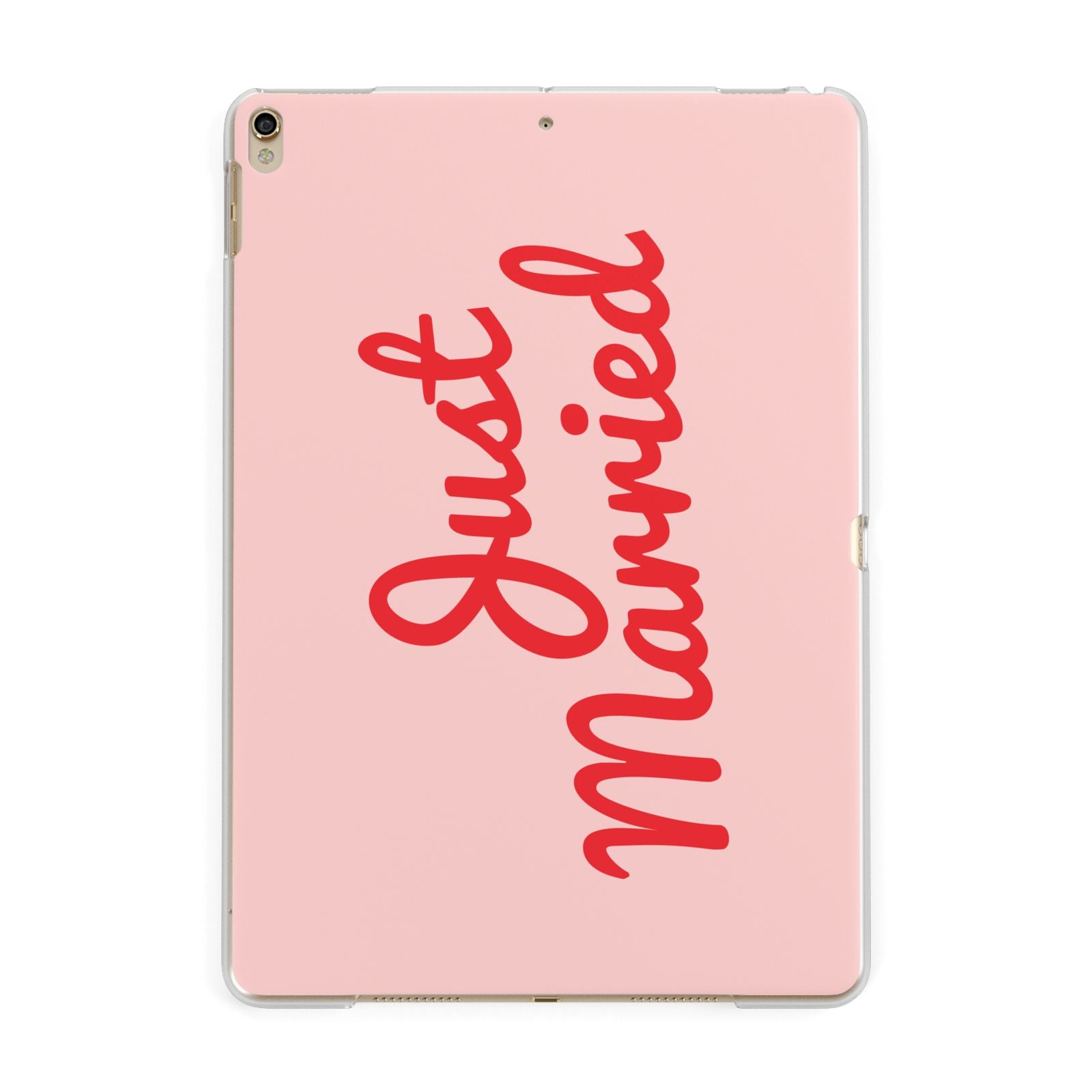 Just Married Red Pink Apple iPad Gold Case