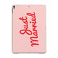 Just Married Red Pink Apple iPad Grey Case