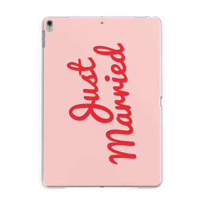 Just Married Red Pink Apple iPad Silver Case