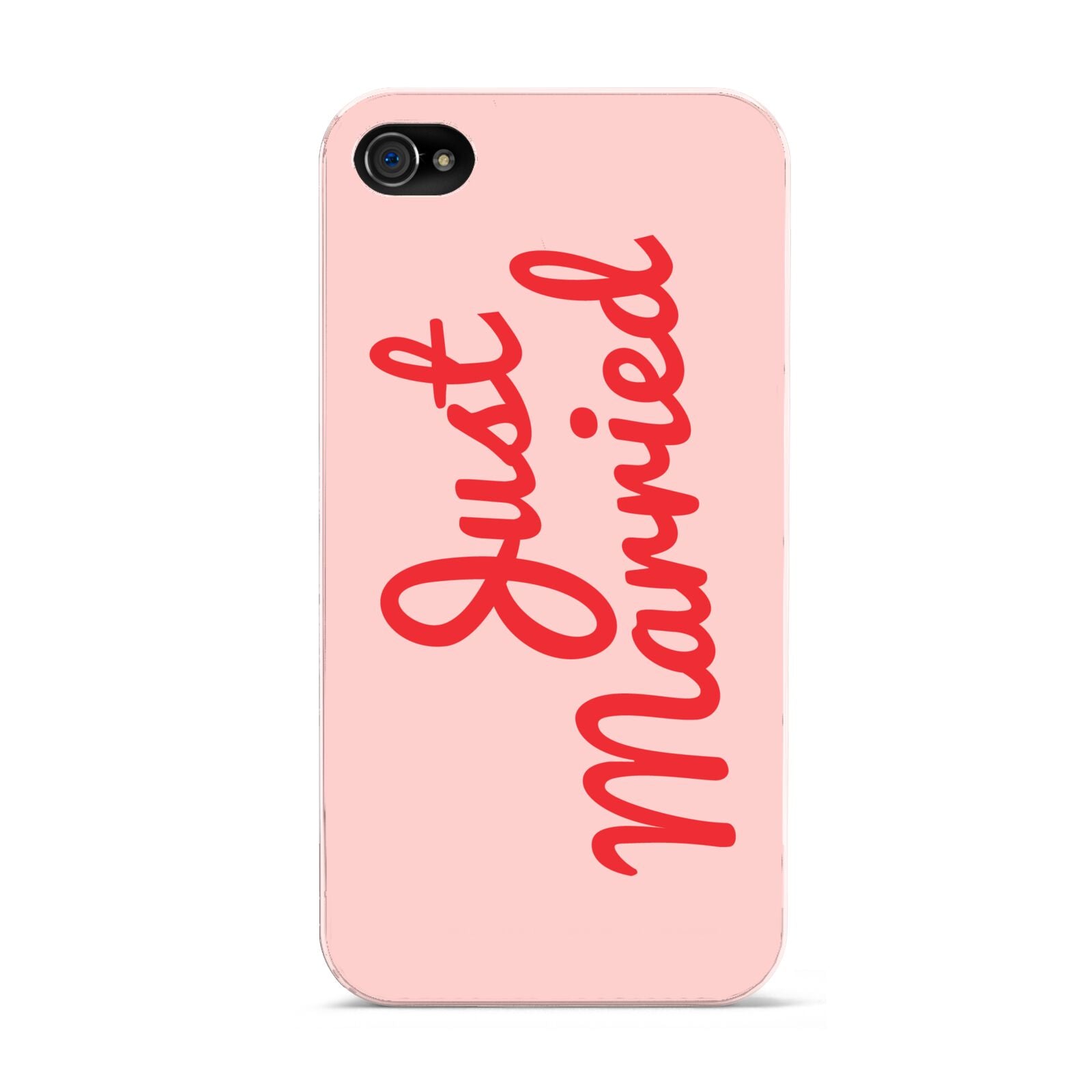 Just Married Red Pink Apple iPhone 4s Case