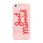 Just Married Red Pink Apple iPhone 5 Case
