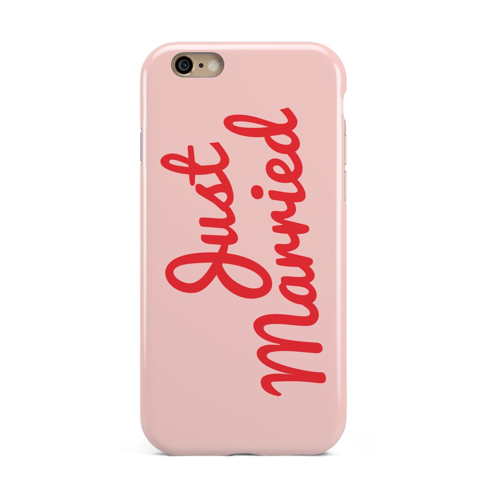 Just Married Red Pink Apple iPhone 6 3D Tough Case