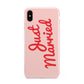 Just Married Red Pink Apple iPhone Xs Max 3D Tough Case