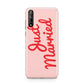 Just Married Red Pink Huawei Enjoy 10s Phone Case