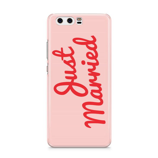 Just Married Red Pink Huawei P10 Phone Case