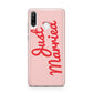 Just Married Red Pink Huawei P30 Lite Phone Case