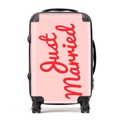 Just Married Red Pink Suitcase