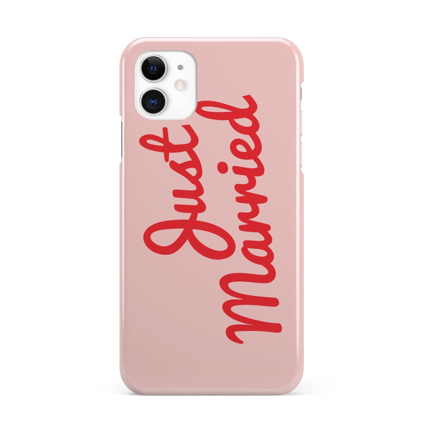 Just Married Red Pink iPhone 11 3D Snap Case
