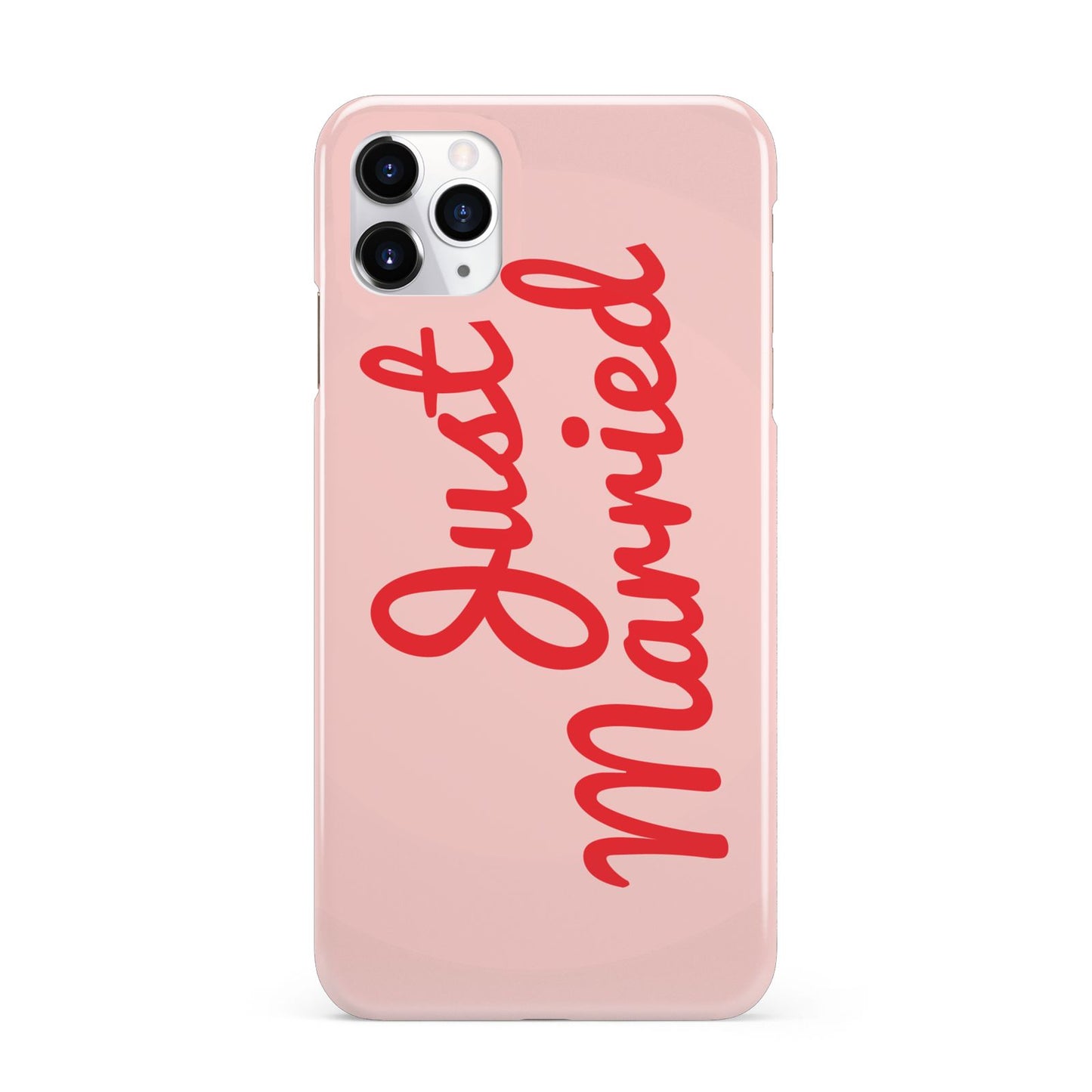 Just Married Red Pink iPhone 11 Pro Max 3D Snap Case