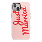 Just Married Red Pink iPhone 13 Full Wrap 3D Tough Case
