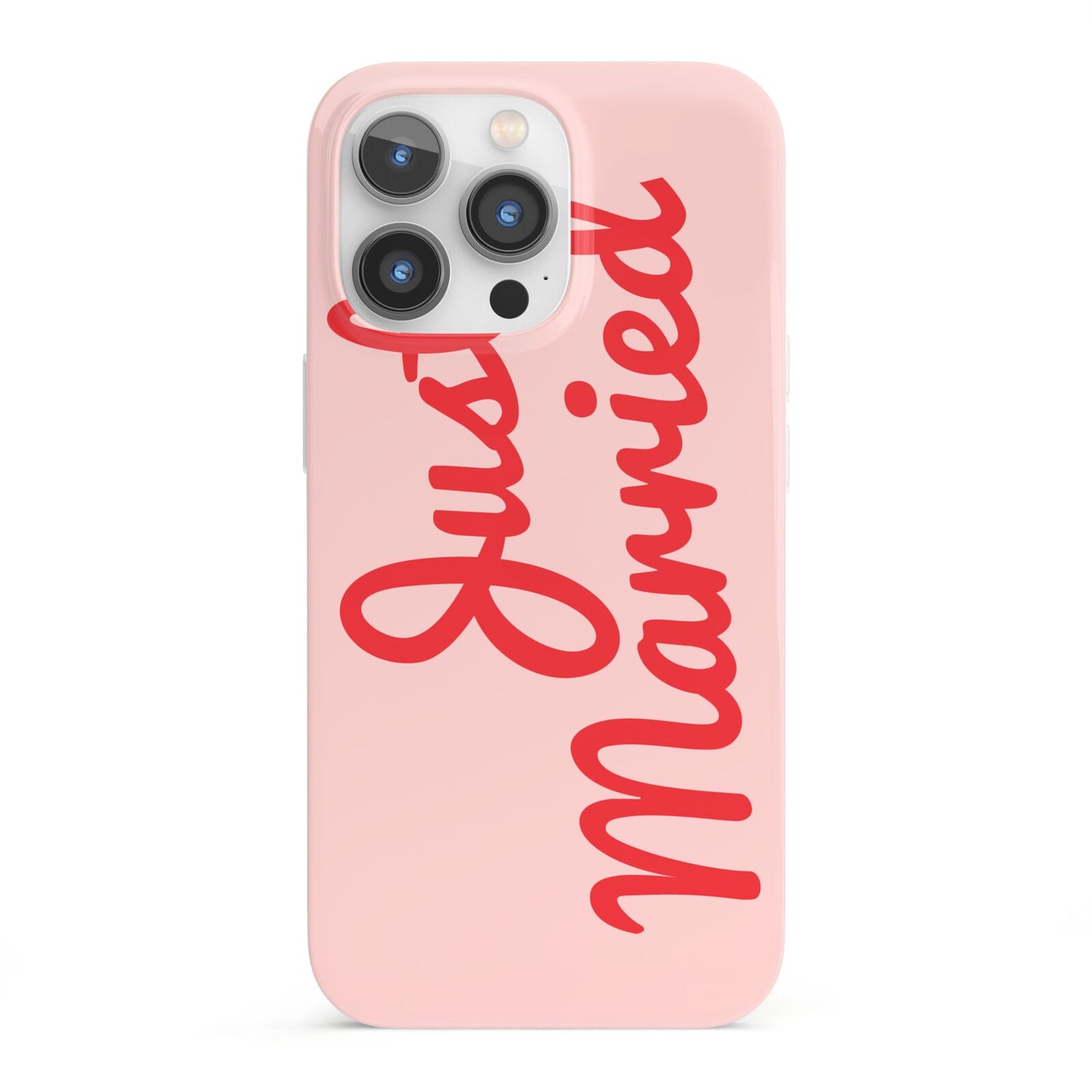 Just Married Red Pink iPhone 13 Pro Full Wrap 3D Snap Case