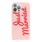 Just Married Red Pink iPhone 13 Pro Max Full Wrap 3D Snap Case