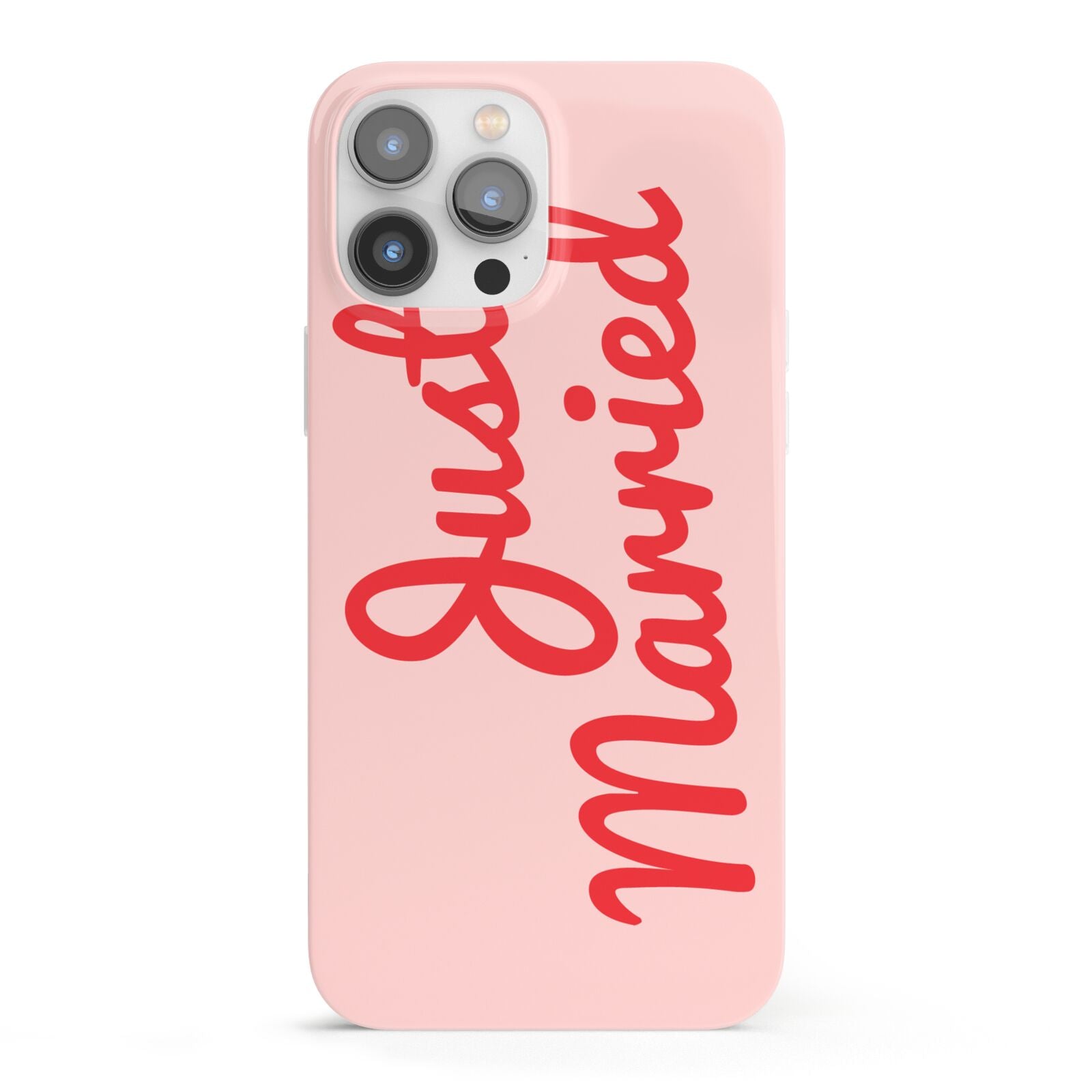 Just Married Red Pink iPhone 13 Pro Max Full Wrap 3D Snap Case