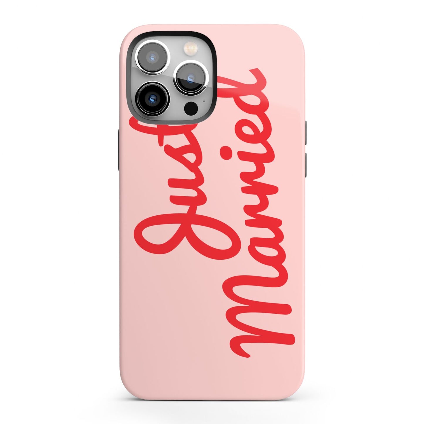 Just Married Red Pink iPhone 13 Pro Max Full Wrap 3D Tough Case
