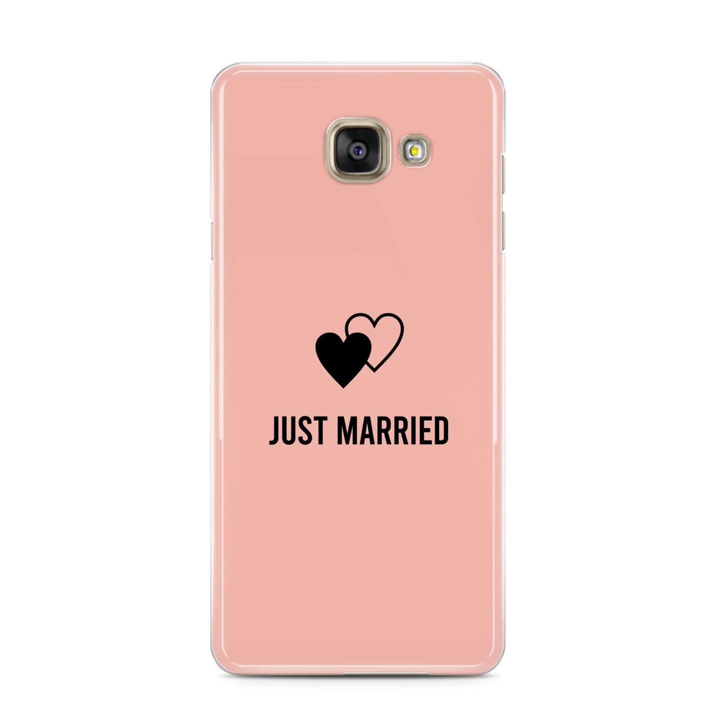 Just Married Samsung Galaxy A3 2016 Case on gold phone