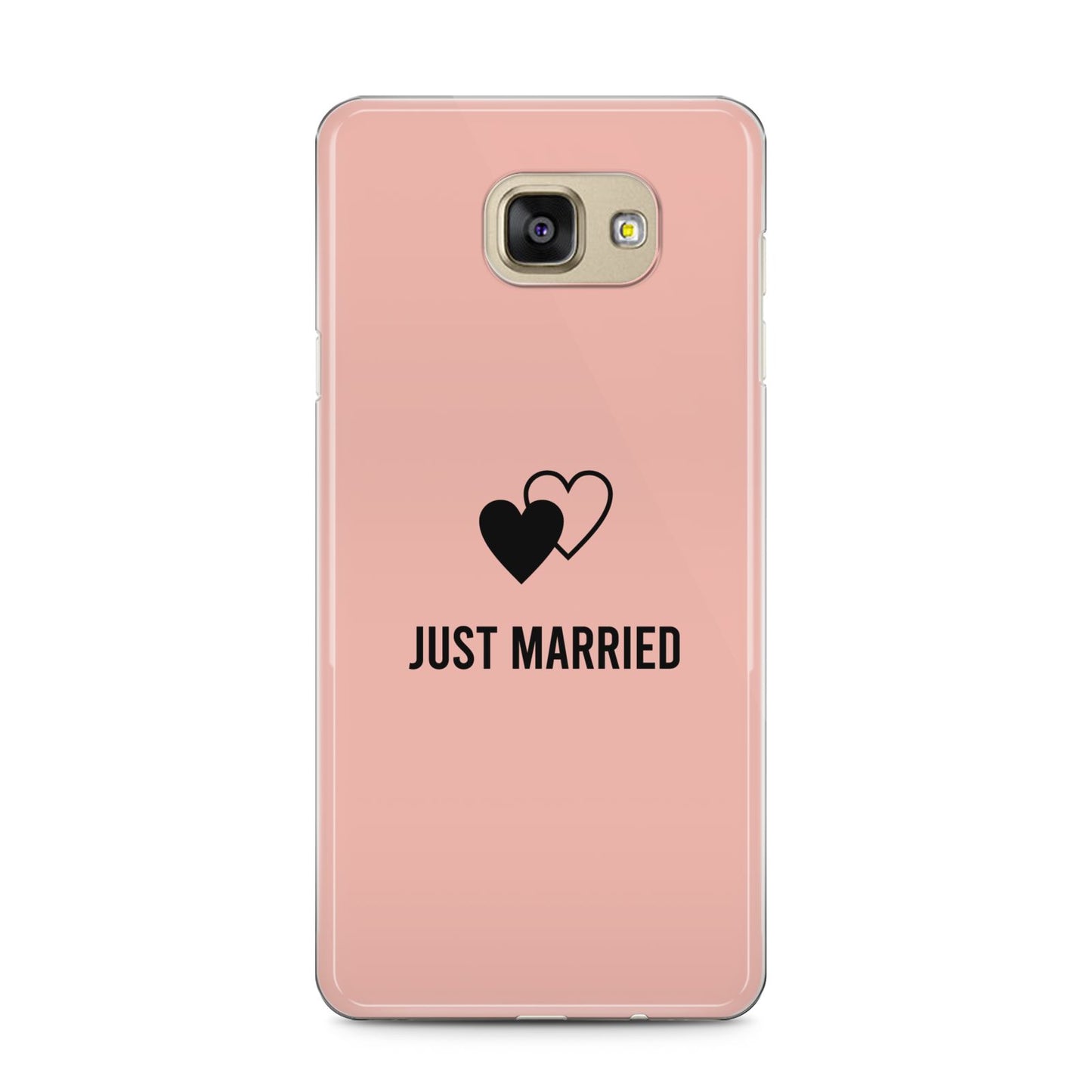 Just Married Samsung Galaxy A5 2016 Case on gold phone