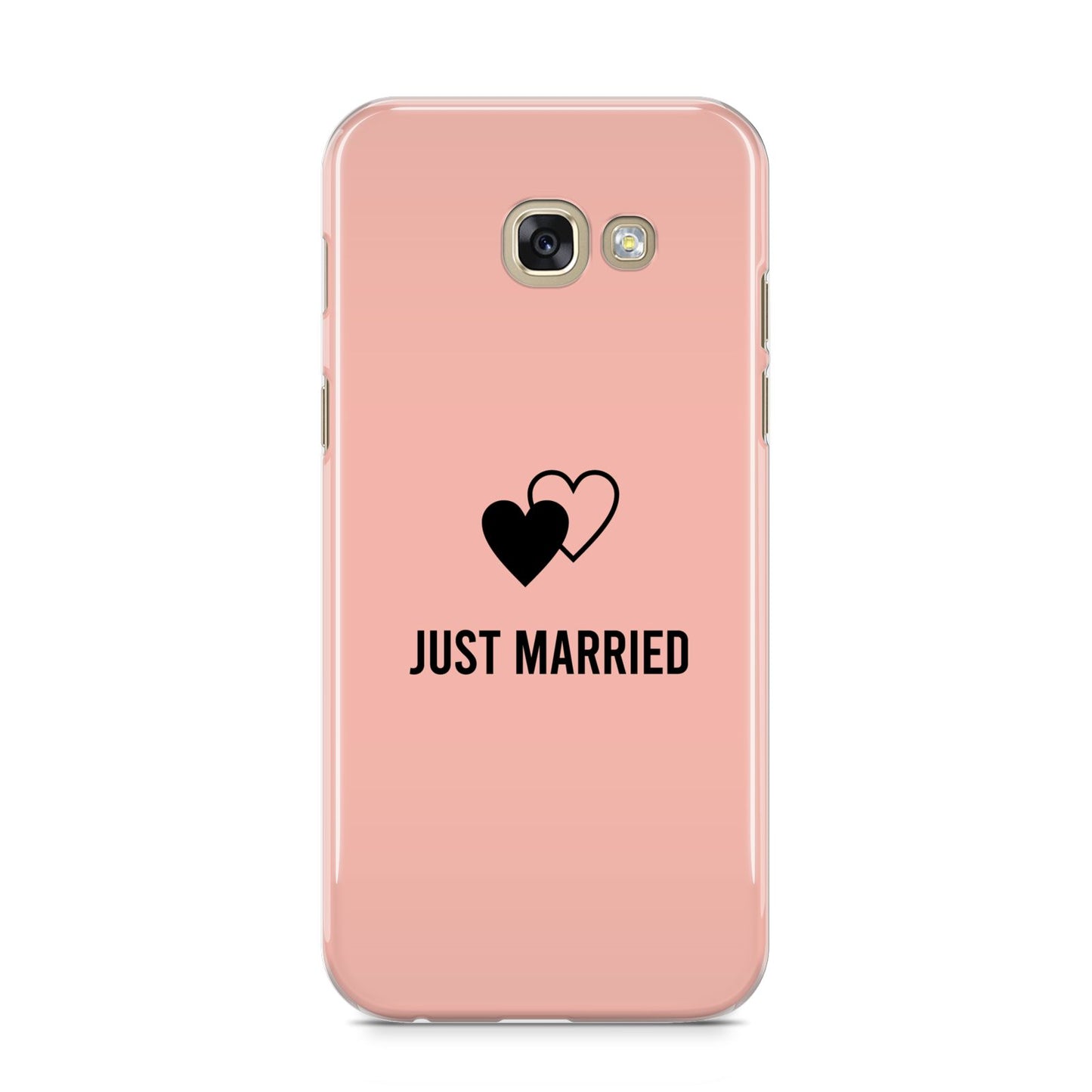 Just Married Samsung Galaxy A5 2017 Case on gold phone