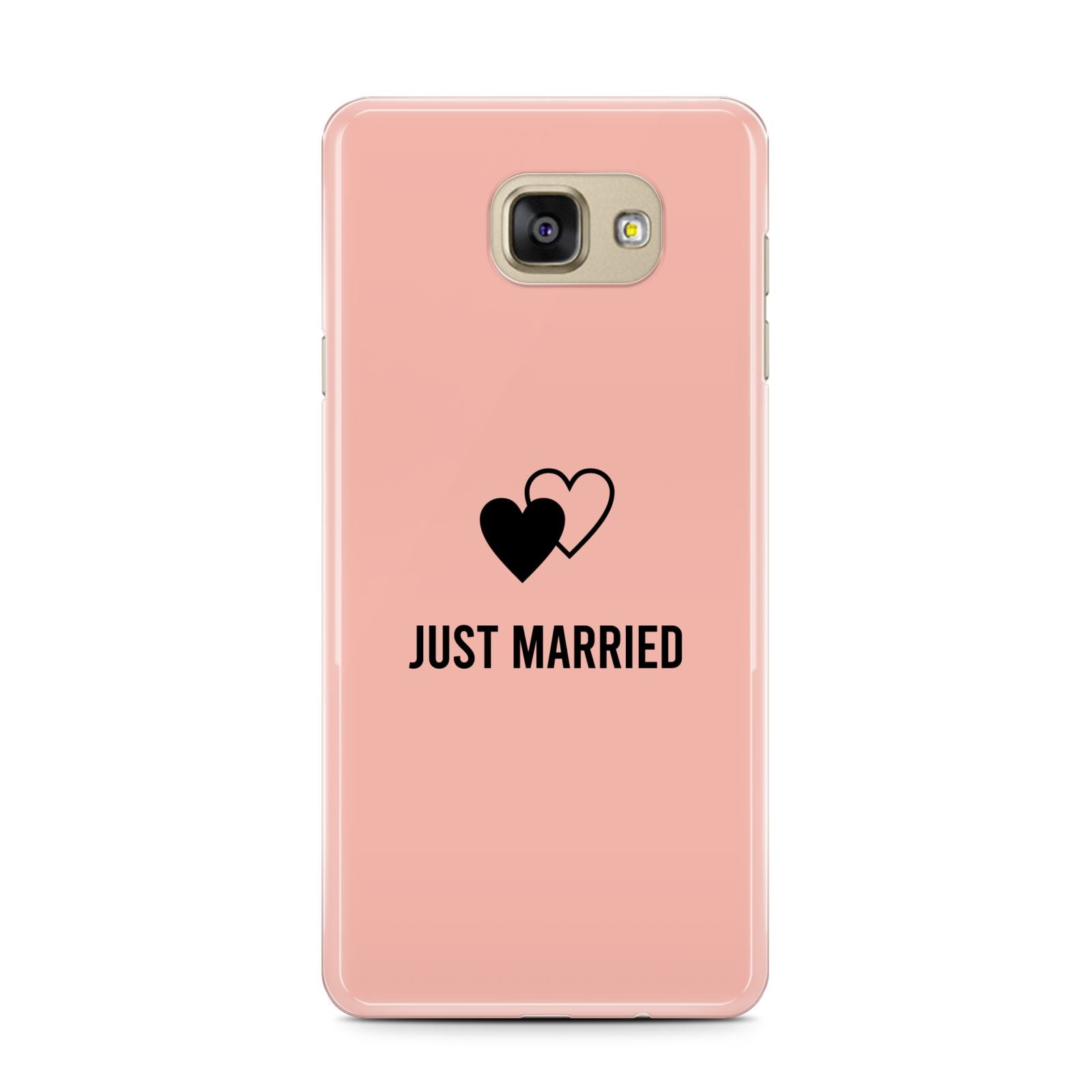 Just Married Samsung Galaxy A7 2016 Case on gold phone