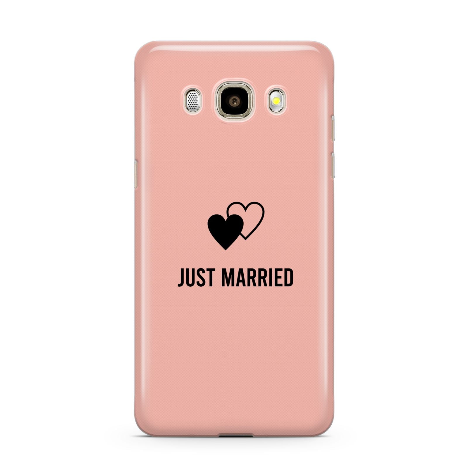 Just Married Samsung Galaxy J7 2016 Case on gold phone