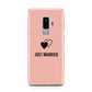 Just Married Samsung Galaxy S9 Plus Case on Silver phone