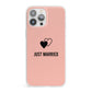 Just Married iPhone 13 Pro Max Clear Bumper Case
