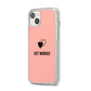 Just Married iPhone 14 Plus Clear Tough Case Starlight Angled Image