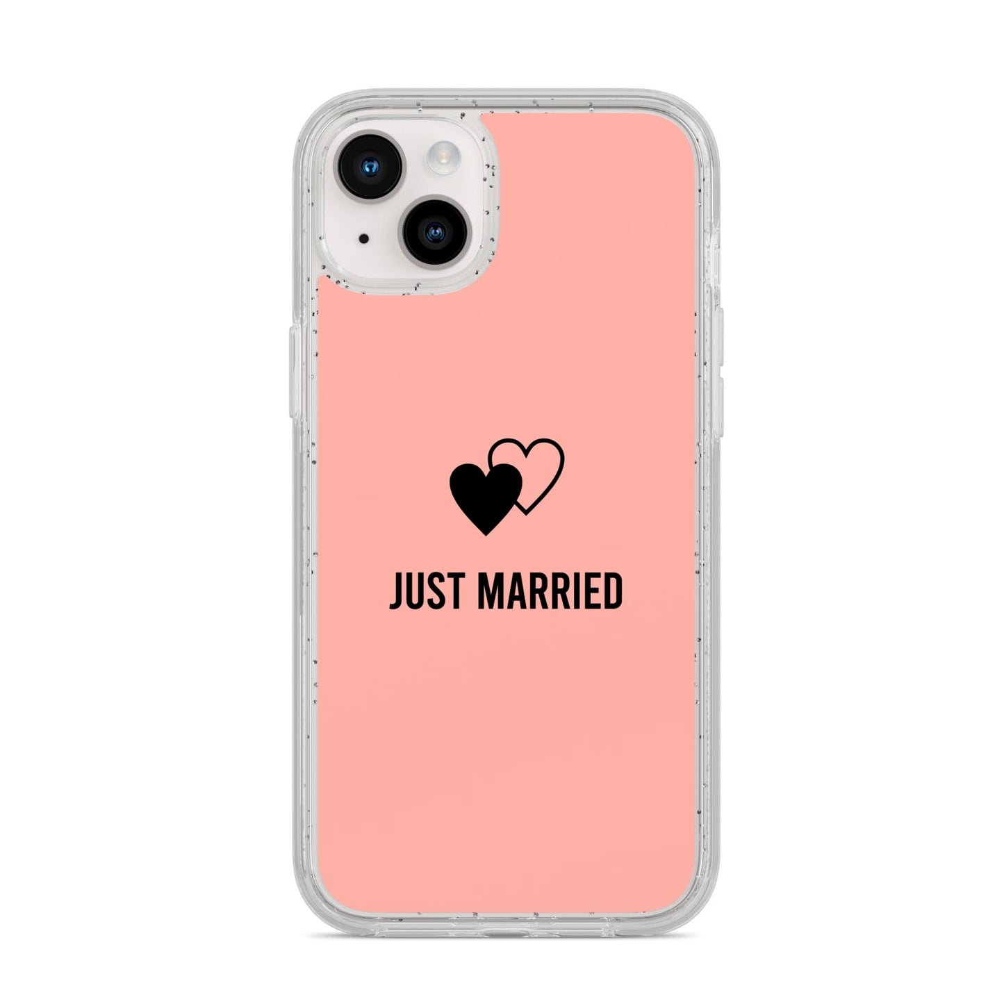 Just Married iPhone 14 Plus Glitter Tough Case Starlight