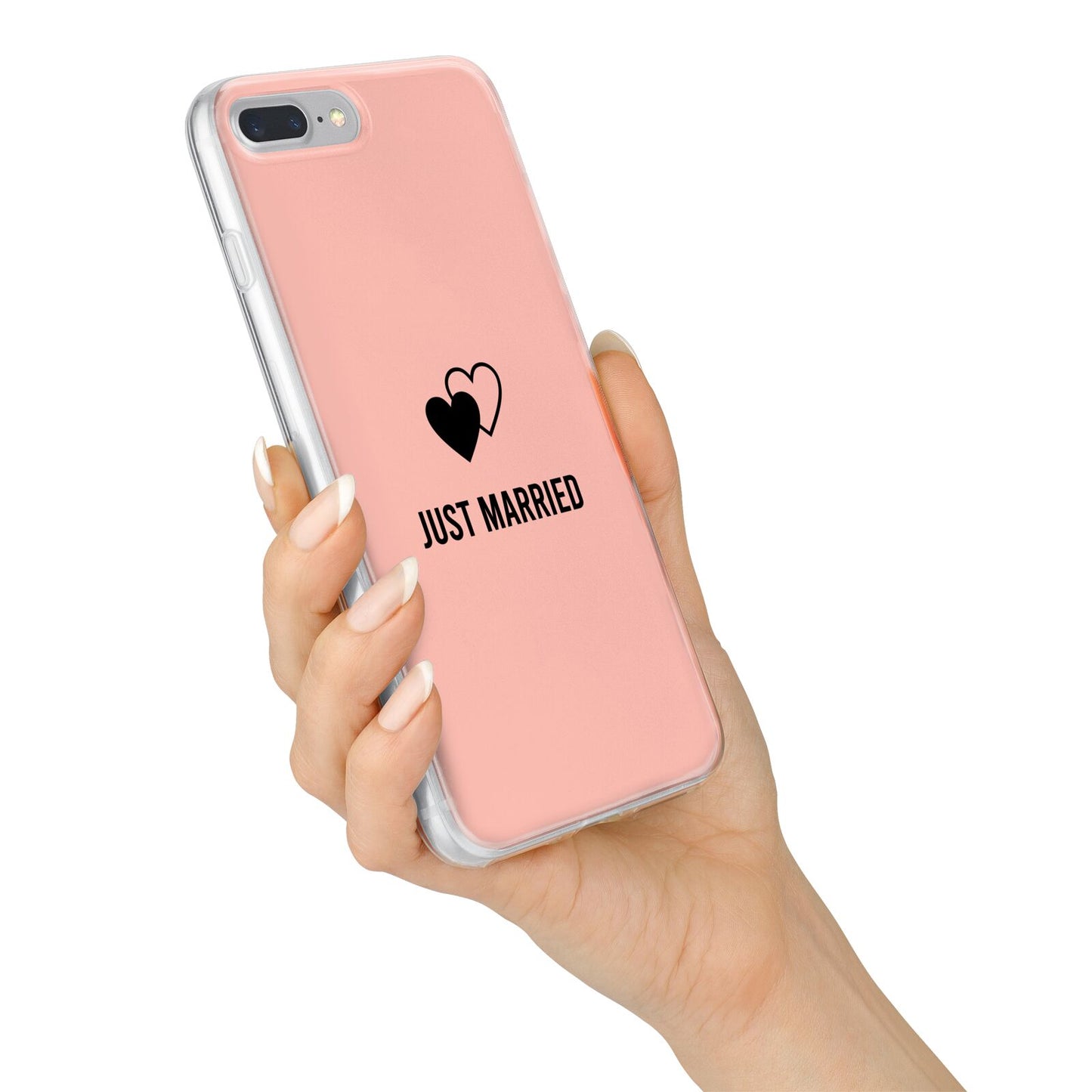 Just Married iPhone 7 Plus Bumper Case on Silver iPhone Alternative Image