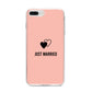 Just Married iPhone 8 Plus Bumper Case on Silver iPhone
