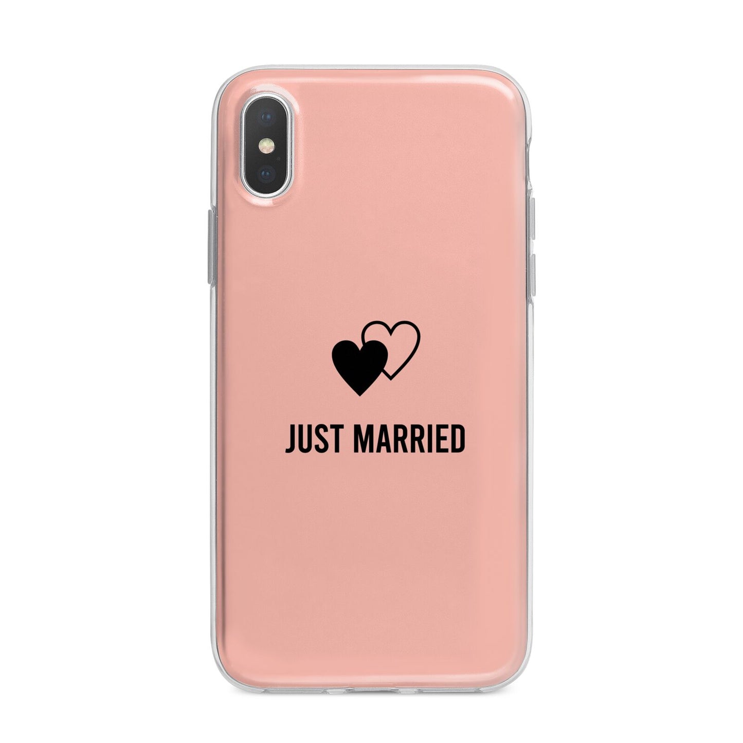 Just Married iPhone X Bumper Case on Silver iPhone Alternative Image 1