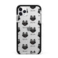Keeshond Icon with Name Apple iPhone 11 Pro Max in Silver with Black Impact Case