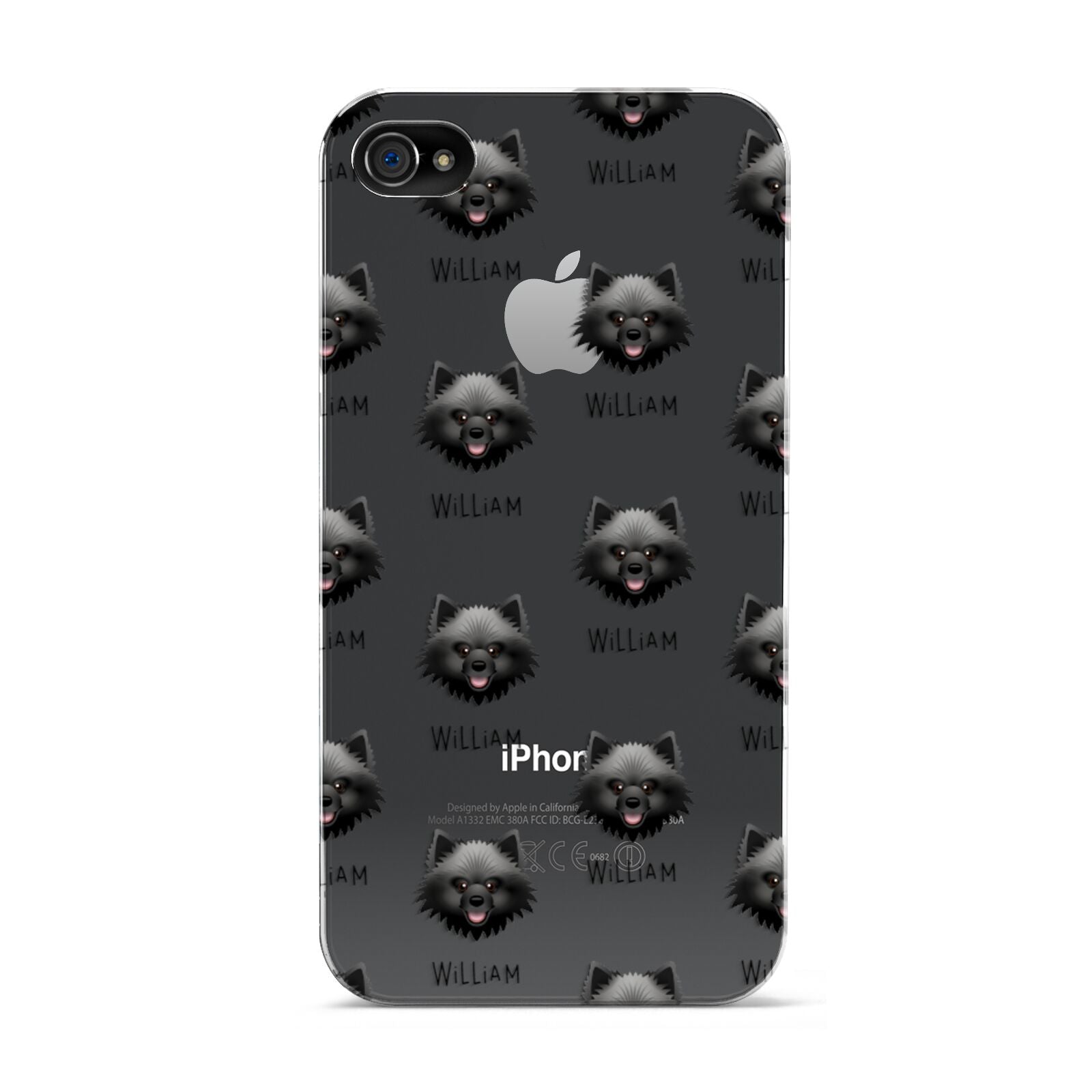 Keeshond Icon with Name Apple iPhone 4s Case