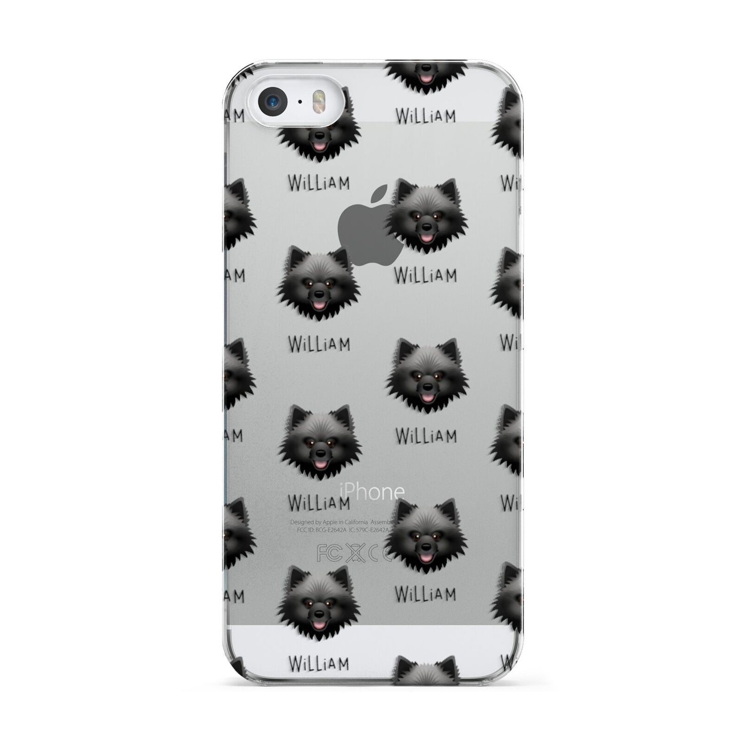 Keeshond Icon with Name Apple iPhone 5 Case