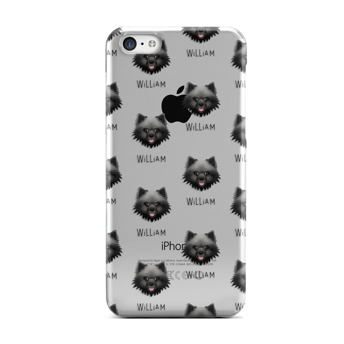 Keeshond Icon with Name Apple iPhone 5c Case