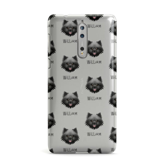 Keeshond Icon with Name Nokia Case